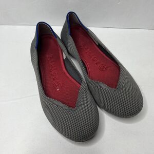 Rothy’s Pebble Grey Slip On Round Toe Flat Shoes Women’s Size 6